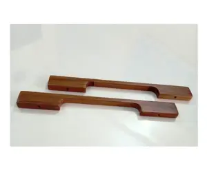 INTERIOR HUT Manija de madera marrón nogal para manijas de armario Manija de perilla de gabinete de puerta de metal de resina de madera de lujo hecha en la India