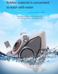 CE Approved Half <b>Face</b> Respirator Light Weight Respirator with Dual Filters - Anti-Fog Silicone Mask for Chemical Protection - Product Image 4