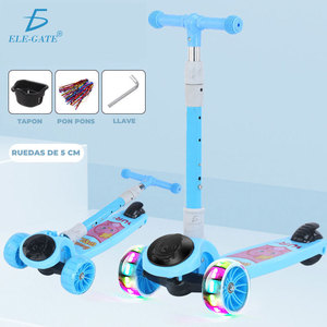 Scooter Eléctrico de Acero de 3 Ruedas para Niños, Plegable, con Luces y Sonidos para Jugar al Aire Libre - Product Image 6