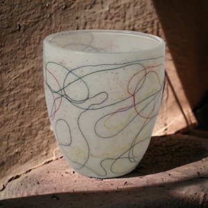 Unique Hand-crafted White & Colored Mosaic Pattern Custom Candle Glass Vessels Lanterns & Jars for Christmas Wedding Home Decor - Product Image 3