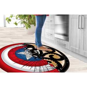 Alfombra de Capitán América: alfombra redonda antideslizante, decoración para habitación de niños, alfombra suave no tejida - Product Image 2