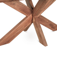 Table à manger extensible et pliable en bois d'acacia massif, style industriel moderne, pour la maison, le bar ou une utilisation en ferme