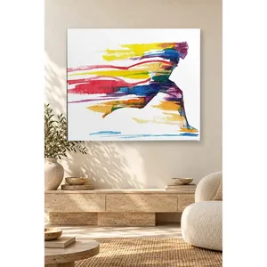 Fida Running Figure en couleurs aquarelle, impression sur toile - Product Image 5