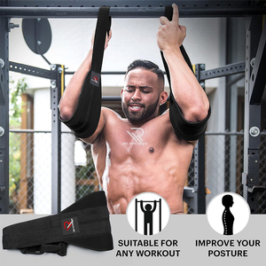 High Quality Adjustable Arm Supports Hanging Ab Straps for Core <b>Strength</b> <b>Training</b> Padded Bodyweight Exercises Made Rubber - Product Image 3
