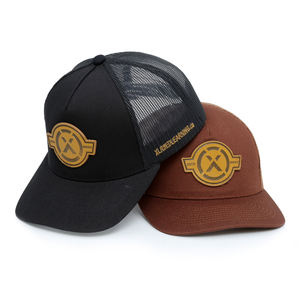 Chapeau de camionneur à 5 panneaux de style de rue personnalisé de haute qualité casquette de Baseball en cuir tissu haut de gamme - Product Image 2