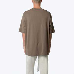 Camiseta de gran tamaño con hombros caídos Vintage de alta calidad, ropa de calle 100% de algodón para hombre, Camiseta estampada de manga corta personalizada 2025 - Product Image 2