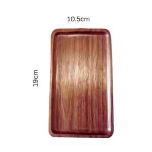 Vajilla decorativa rectangular de madera maciza Real Natural para servir fruta, plato de postre, bandeja para servir café, bandeja para servir café - Product Image 4