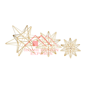 สินค้ามาใหม่รูปปั้นดาวสีทองแบบโบราณตกแต่งบนโต๊ะในห้องนั่งเล่นลวดเหล็กแขวนคริสต์มาสวัสดุโลหะรูปดาว2022 - Product Image 1