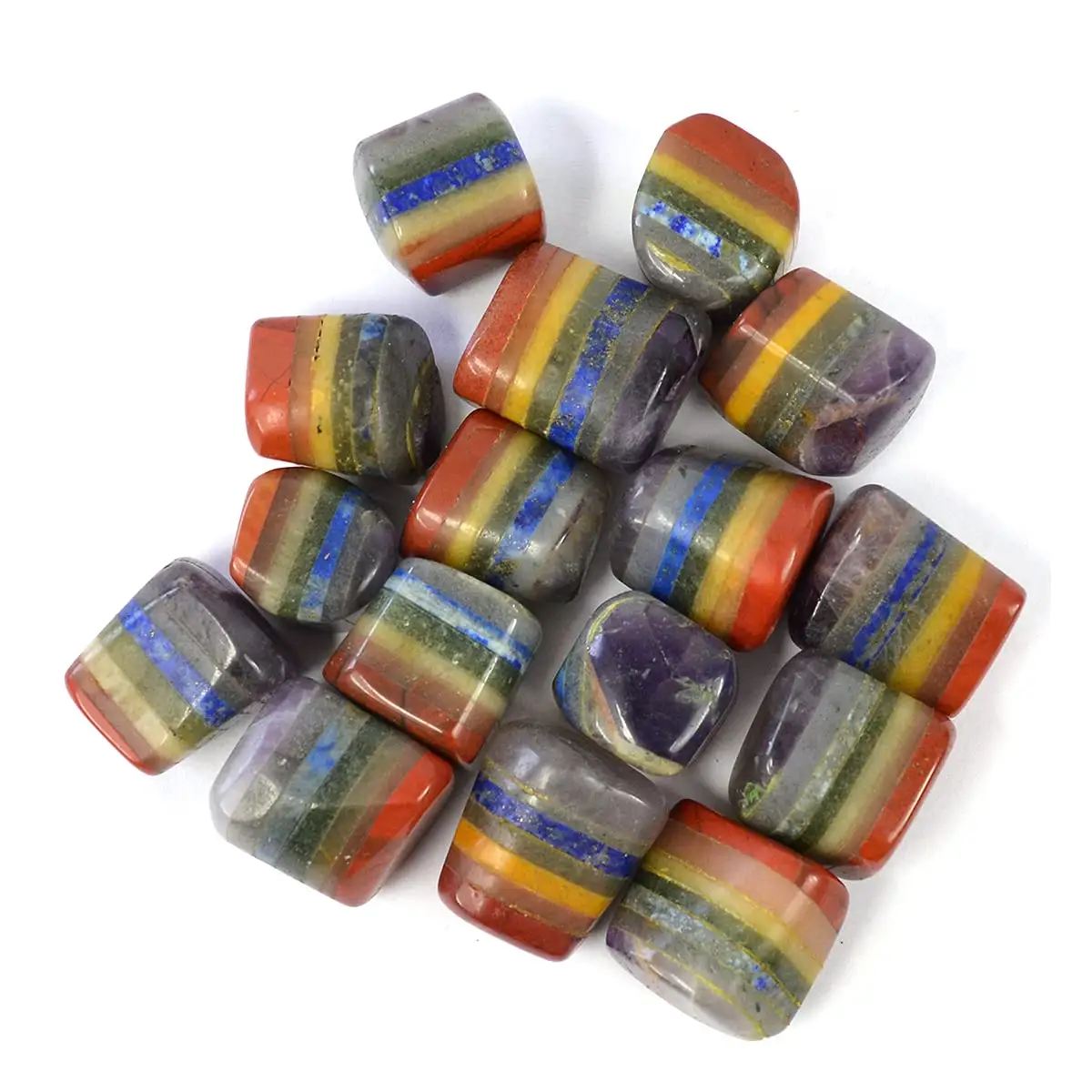 Wholesale High Quality Natural Seven Chakra Tumbled Stone at factory price tumble stone from india