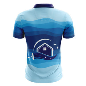 Camiseta Polo personalizada con estampado completo de poliéster de secado rápido con logotipo bordado personalizado, camiseta de tenis, bolos, golf, camiseta polo para hombre - Product Image 4