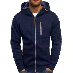 Sudaderas con capucha de lana transpirable de manga larga con cremallera completa para hombre con bolsillo Logotipo personalizable Diseño de estampado de invierno Talla 3XL - Product Image 3