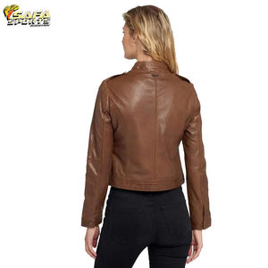 Vestes en cuir pour femmes 2022 automne hiver vestes en cuir d'extérieur manteaux pour femmes - Product Image 5