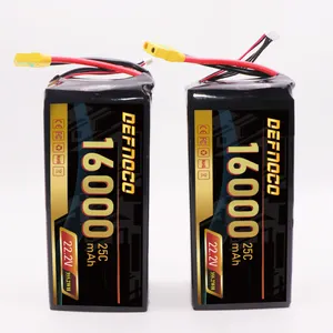 High Capacity 16000mAh Battery Lipo 6S 25C 22.2V 6S1P Battery Pack Lithium Batteries For Rc UAV Drone Airplane Helicopter Toys