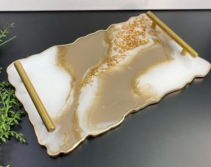 Bandejas de Resina Ecológicas Hechas a Mano con Diseño de Ángel, Asa de Metal, para el Hogar, Comedor, Ocasiones Festivas, Decoración de Bodas, Multifuncionales - Product Image 6