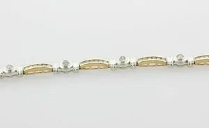 สร้อยข้อมือเพชรมอสซาไนต์ตัด7ct สำหรับสตรีพร้อมกำไลทองขาว14K กำไลข้อมือเงินสเตอร์ลิง925แบบหมั้น - Product Image 3