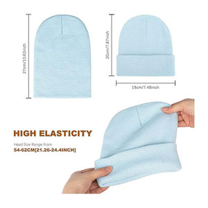 Custom Winter Beanie <b>Hat</b> Soft Knit Stretchable Unisex Beanies OEM Wholesale for Casual Outdoor Wear - Product Image 3