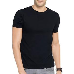 Streetwear classique élégant meilleure qualité hommes T-Shirts 100% coton uni microfibre col rond doux Premium tricoté tissu bas quantité minimale de commande - Product Image 3