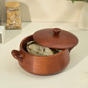 Olla de Madera con Tapa para Servir Chapati en Casa, Hoteles y Restaurantes - Product Image 2