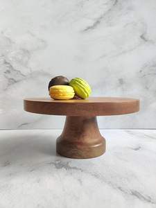 Luxury Acacia handmade Wood <b>Cake</b> <b>Stand</b> with Dome Elegant <b>Rotating</b> Display Platter for Weddings Parties And Events At Best Price - Product Image 4