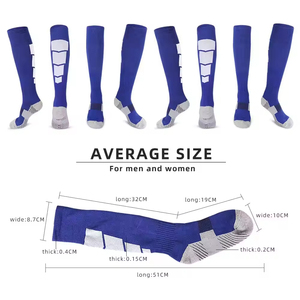 Wholesale Custom Logo <b>Knee</b> <b>High</b> Compression Athletic <b>Socks</b> for Men Sports Grip <b>Socks</b> with Comfort Fit - Product Image 2