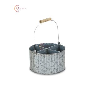 Supports de stockage d'épices galvanisés à la main élégants Forme ronde Look fantastique pour la maison et les ustensiles de cuisine Organisateur de stockage sur les meilleures ventes - Product Image 1