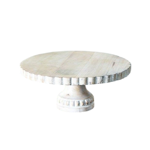 Support à gâteau en bois entier ombre brune pour réception de mariage plat en bois naturel pour un look élégant au restaurant - Product Image 2