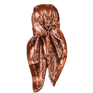 Elegant Luxury <b>Vintage</b> Digital Print Dot Letter Pure Silk Square <b>Scarf</b> for Women Skin Friendly Multi-Functional Fashion in 2025 - Product Image 1