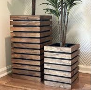 Attractive Modern Wood Planter Design Eco-Friendly Handmade Wooden Flower <b>Vase</b> <b>Small</b> Size Tabletop Decor for Christmas Best - Product Image 3