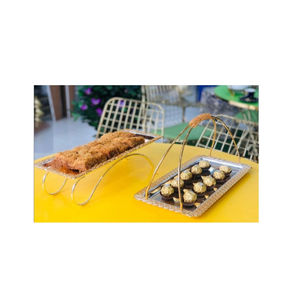 Forme et taille personnalisées en métal plateau de service alimentaire plateaux de service à chocolat et à desserts fournitures de stockage des aliments pour accessoires de cuisine - Product Image 2