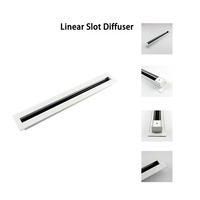 Diffuseur d'air linéaire en aluminium moderne pour climatisation, avec design réglable et durable, pour bâtiments commerciaux