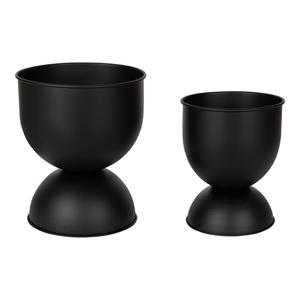 กระถางดอกไม้โลหะสุดสร้างสรรค์ชุดที่ปลูกต้นไม้สีเงิน2ชิ้นสำหรับตกแต่งในบ้านปลูกต้นไม้ในแบบส่วนตัว - Product Image 5