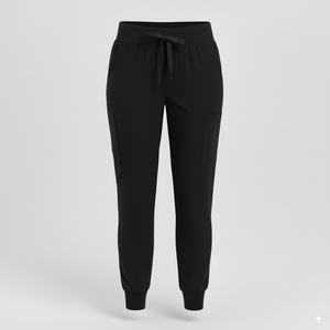 Cómodo Jogger Scrub Pant Exfoliantes médicos resistentes a las arrugas para mujeres Impreso Logo Tejido Uniformes de enfermería Hospital Mayorista - Product Image 1