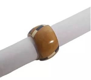 แหวนผ้าเช็ดปากทำจากไม้หรูหราแหวนผ้าเช็ดปากทำด้วยมือสำหรับตกแต่งโต๊ะงานแต่งงาน - Product Image 1