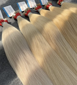 Blond Radiant Naturel Lisse Couleur 613 Cheveux Humains Vietnamiens 100% en Vrac Prêts à Expédier Platine Pur Qualité Supérieure Très Soyeux - Product Image 2