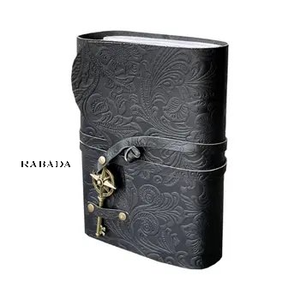 Black Vintage Leather Journal Retro Travel Diary an Exclusive Handmade Paper Notebook with Key (7x5 Inches, Antique) - Product Image 3