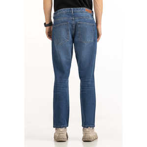 กางเกงยีนส์ทรงตรงสไตล์วินเทจฮิปฮอปผ้าเดนิมสโตนวอชแบบหลวมปักลายสีเข้มคอลเลคชั่นฤดูหนาว-MN-JNS-SS25-003 - Product Image 4