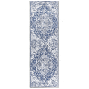 พรมปูพื้นรูปทรงสี่เหลี่ยมผืนผ้า ลาย Abstract สีฟ้า ยี่ห้อ Netline Home Eterna ผลิตจากผ้าฝ้ายผสมโพลีเอสเตอร์ ซักเครื่องได้ เหมาะสำหรับห้องนั่งเล่น ห้องนอน และทางเดิน - Product Image 5