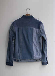 Chaqueta Vaquera de Moda para Hombre con Roturas, Estilo Urbano Informal, Juvenil, de Un Solo Pecho, con Bolsillos Combinados, Manga Larga, Corte Ajustado - Product Image 2