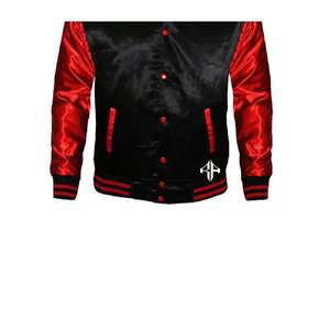 Nueva chaqueta de invierno con logotipo personalizado más vendida 100% poliéster transpirable cuello acanalado chaqueta universitaria de ATLANTIC - Product Image 4