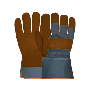 Gants de travail en cuir robustes en cuir de vachette avec revêtement anti-impact Gant en cuir de protection des mains de sécurité industrielle - Product Image 1