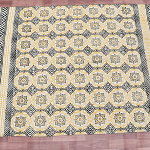 100% Handmade Cotton Rajasthani Designer Carpets Great Embroidery Work Washable <b>Rugs</b> for Home Living Room Decor and Car Use - Product Image 1