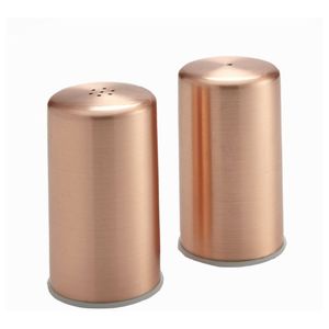 Salière et poivrière écologiques au design simple, personnalisables, couleur argent, en acier inoxydable, accessoires de cuisine pour table - Product Image 1