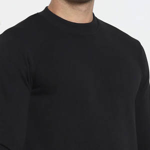 Sweat-shirts de haute qualité, basiques, en coton mélangé, surdimensionnés, lourds, unis, avec logo personnalisé pour hommes - Product Image 5