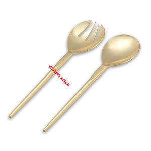 Cubiertos de metal dorado Cubiertos de mesa hechos a mano con estilo y de diseñador Cubiertos mentales al por mayor - Product Image 4