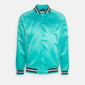 Chaqueta Varsity de Satén Personalizada de Alta Calidad para Hombre, Color Sólido, para Otoño, Impermeable, Transpirable, Tallas Grandes, Venta al Por Mayor - Product Image 1