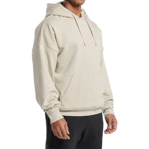 Sweat à capuche en coton pour homme de haute qualité avec logo personnalisé, respirant, en molleton épais, doublure unie 380g, design épaules tombantes pour l'hiver - Product Image 4