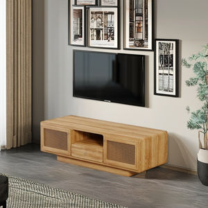 Cajón de TV de madera maciza de diseño minimalista hecho en Indonesia para muebles de interior y hotel para sala de estar y muebles de apartamento - Product Image 1