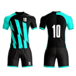 Kits d'uniformes de football personnalisés pour hommes et enfants, ensembles de maillots à manches courtes respirants, service d'approvisionnement OEM, technologie de sublimation - Product Image 2