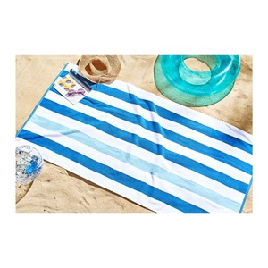 À la mode 100% coton Extra Large Super absorbant microfibre serviette de plage GOTS certifié Durable gland rayé nager adultes maison - Product Image 6