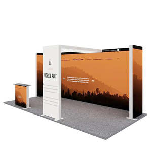 20 * 10FT/6*3M Double Face Portable SEG Lightbox Moderne Messestand Display avec Lightbox Advertising Spannstoff Panel Displays - Product Image 3